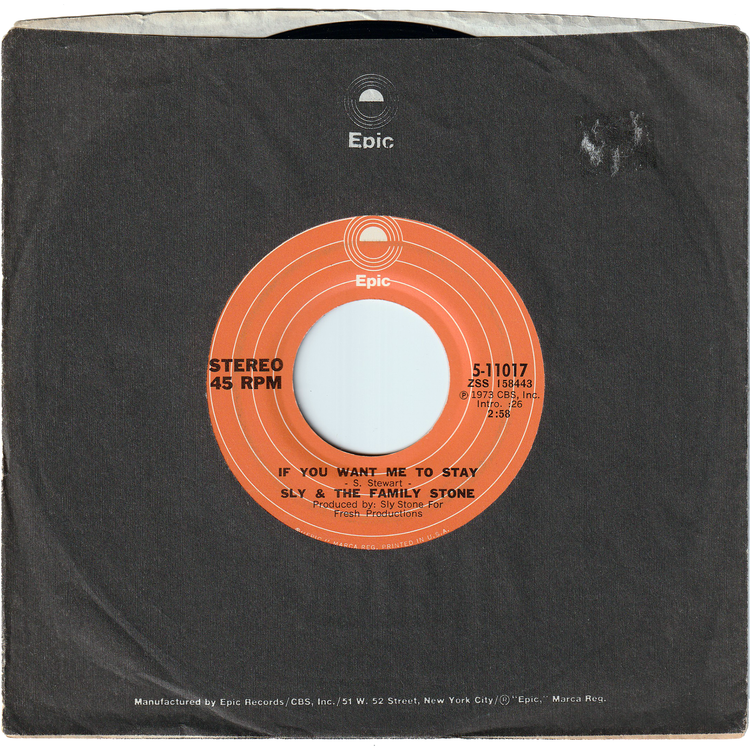Sly & The Family Stone - If You Want Me To Stay / Babies Makin' Babies