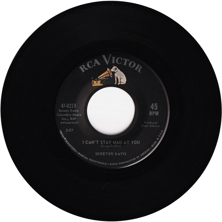 Skeeter Davis - I Can't Stay Mad At You / It Was Only A Heart [Indianapolis Pressing]