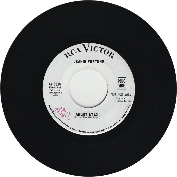 Jeanie Fortune - Angry Eyes / Keep Me [Promo]