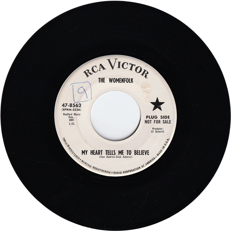 The Womenfolk - My Heart Tells Me To Believe / The Way I Feel [Promo]