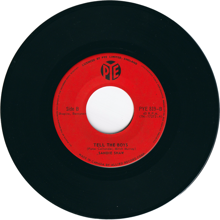 Sandie Shaw - Puppet On A String / Tell The Boys [Canada]