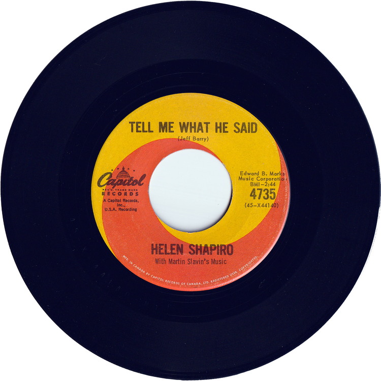 Helen Shapiro - Tell Me What He Said / I Apologize [Canada]