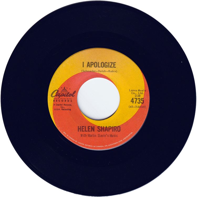 Helen Shapiro - Tell Me What He Said / I Apologize [Canada]