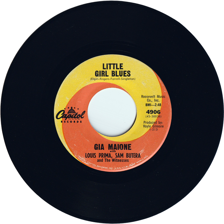 Gia Maione with Louis Prima, Sam Butera & The Witnesses - Sunday Lover / Little Girl Blues