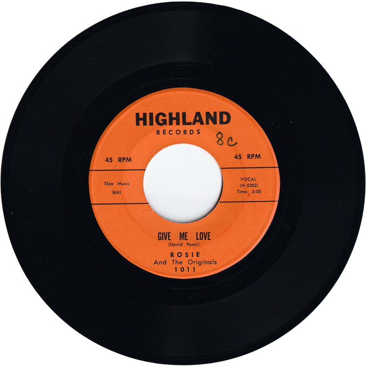 Rosie & The Originals - Angel Baby / Give Me Love [Orange Label, Monarch Pressing]