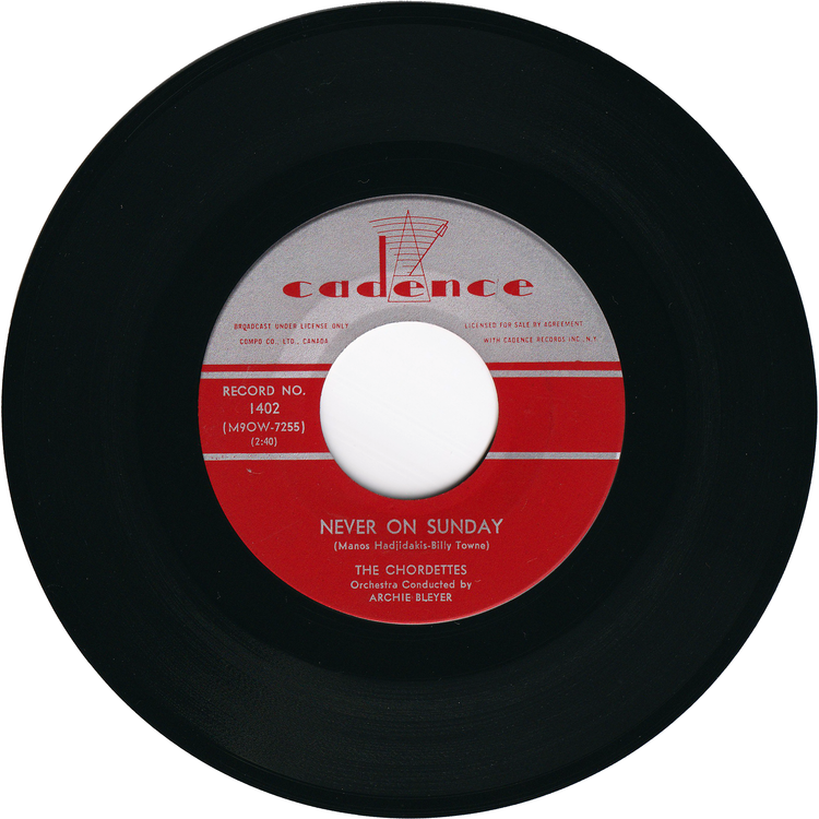 The Chordettes - Never On Sunday / Faraway Star [Canada]