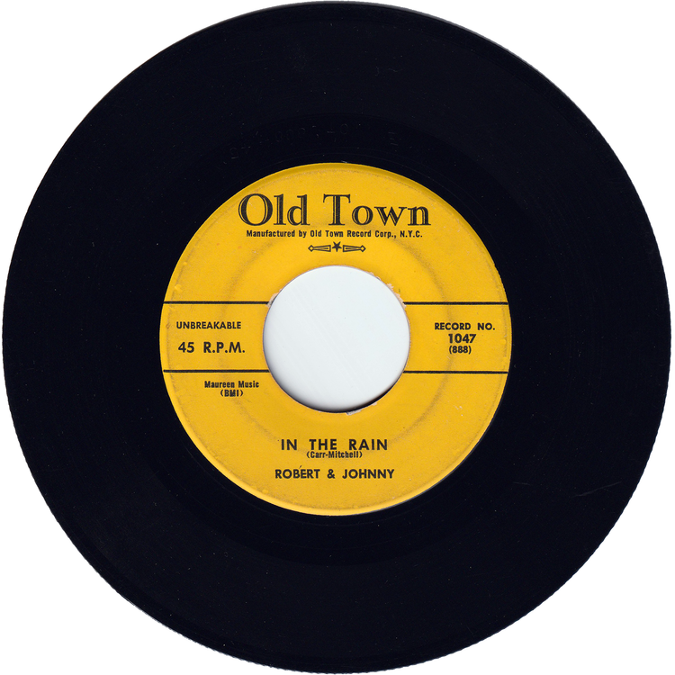 Robert & Johnny - We Belong Together / Walking In The Rain [1st.press, Yellow color label with black logo and lettering]