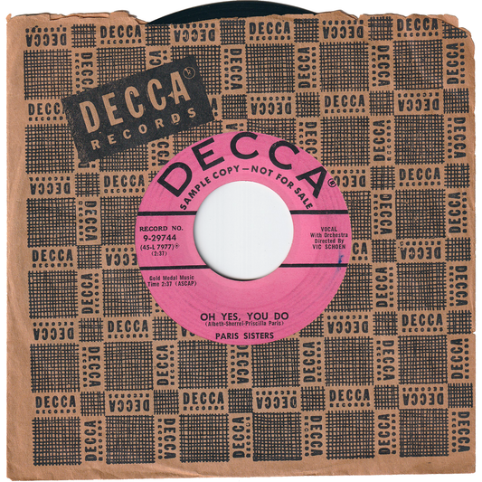 The Paris Sisters - Oh Yes, You Do / Lover Boy [Promo]