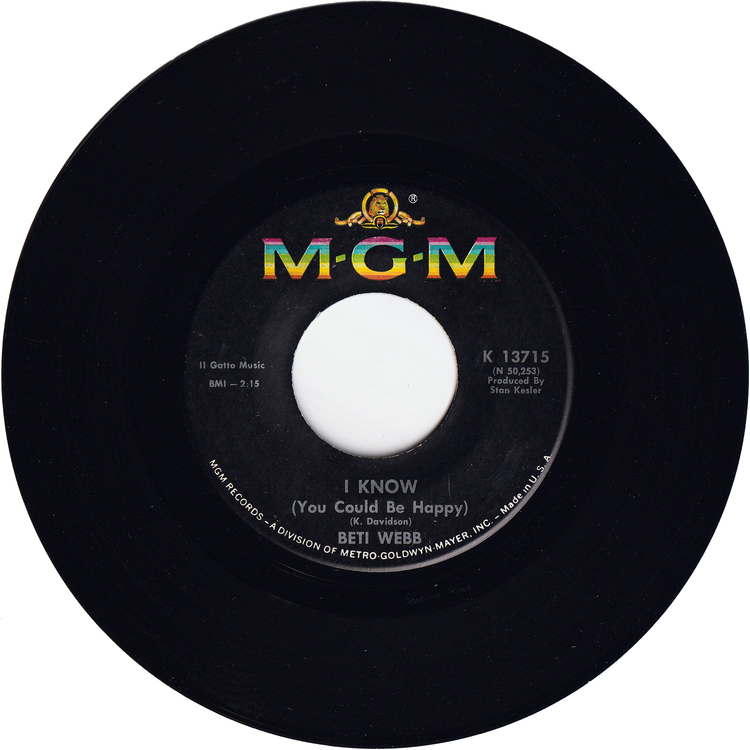 Beti Webb - I Know (You Could Be Happy) / I Have, I Have