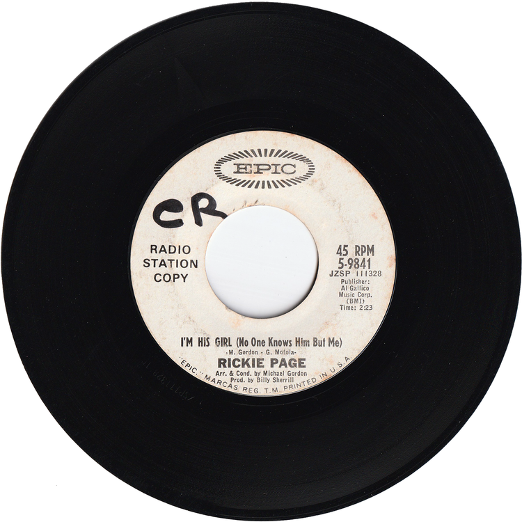 Rickie Page - I'm His Girl (No One Knows Him But Me) / I Cry Inside [Promo]