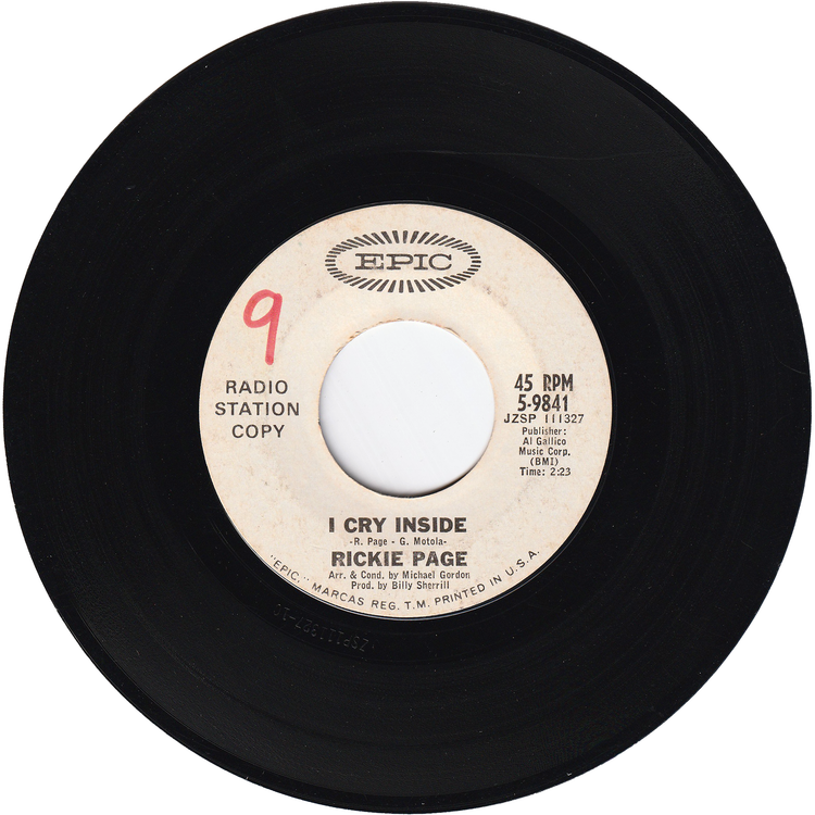 Rickie Page - I'm His Girl (No One Knows Him But Me) / I Cry Inside [Promo]