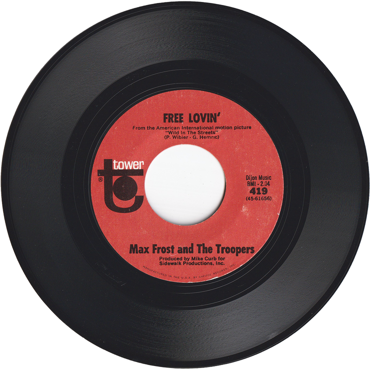 Max Frost & The Troopers - Shape Of Things To Come / Free Lovin' [Styrene, Allied Pressing]