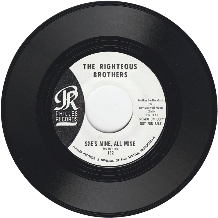 The Righteous Brothers - The White Cliffs Of Dover / She's Mine, All Mine [Promo, w/PS]
