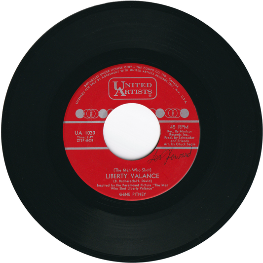 Gene Pitney - (The Man Who Shot) Liberty Valance / Take It Like A Man [Canada]