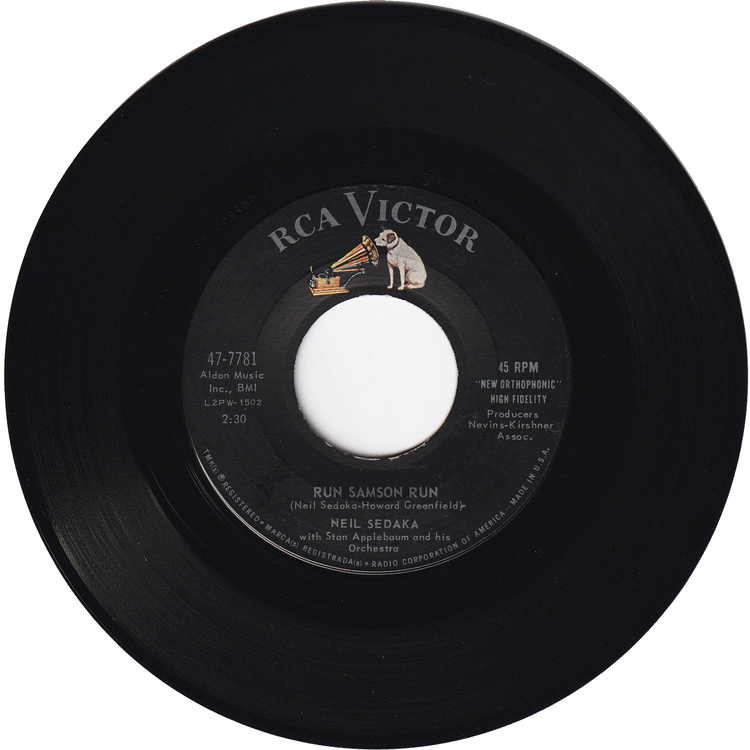 Neil Sedaka - Run Samson Run / You Mean Everything To Me [Rockaway Pressing, w/PS]