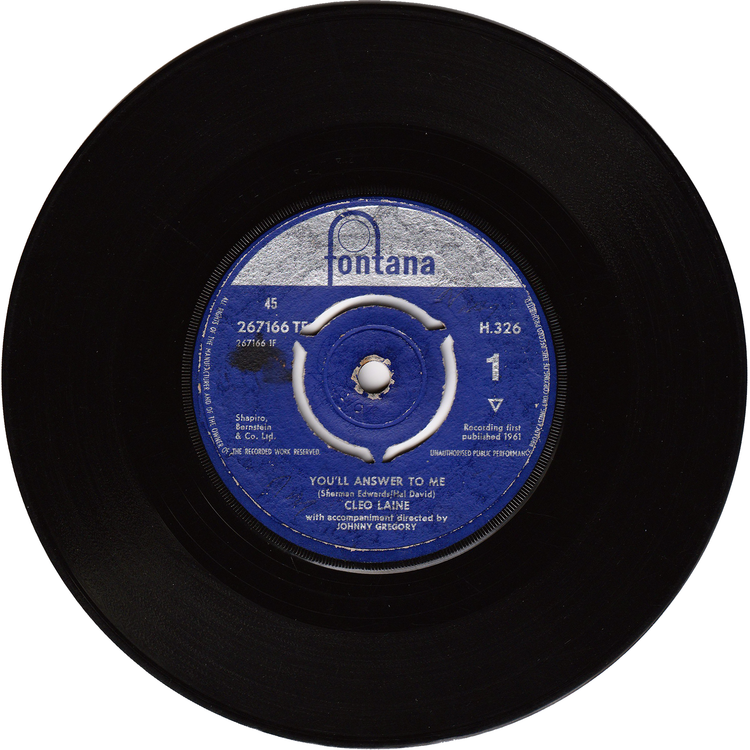 Cleo Laine - I Only Have Eyes For You / You'll Answer To Me [UK]