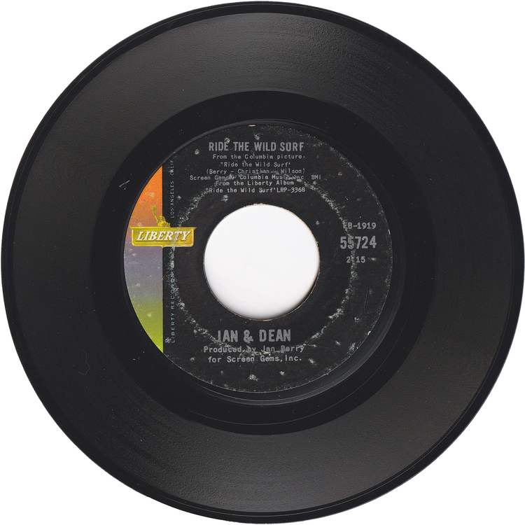 Jan & Dean - Ride The Wild Surf / The Anaheim, Azusa & Cucamonga Sewing Circle, Book Review And Timing Association [Styrene, Shelley Pressing]