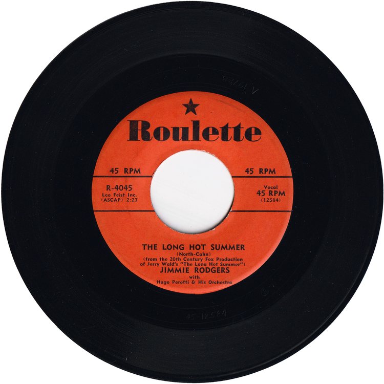 Jimmie Rodgers - Oh-Oh, I'm Falling In Love Again / The Long Hot Summer [Orange Label]