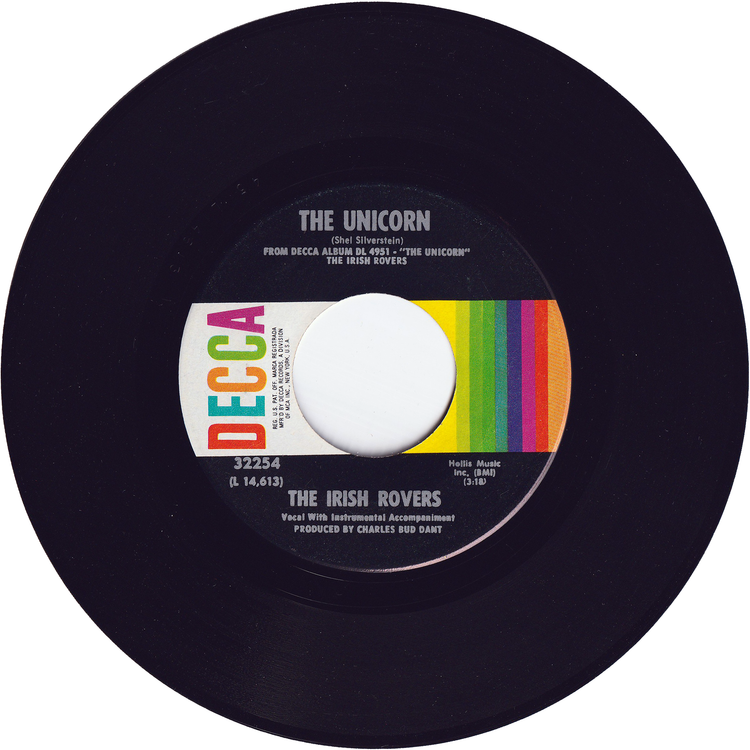 The Irish Rovers - The Unicorn / Black Velvet Band [Gloversville Pressing]