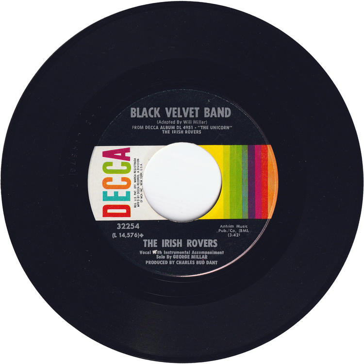 The Irish Rovers - The Unicorn / Black Velvet Band [Gloversville Pressing]