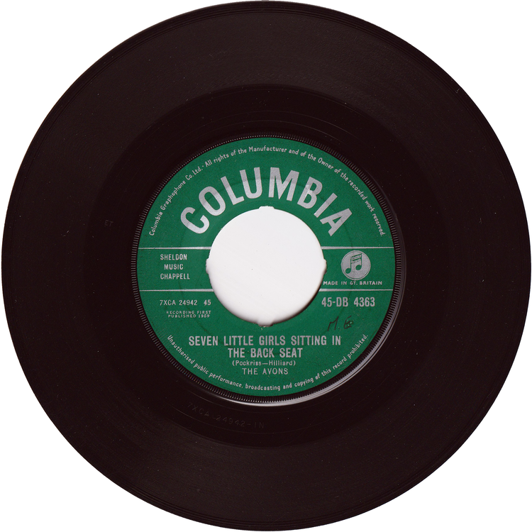 The Avons - Seven Little Girls Sitting In The Back Seat / Alone At Eight [UK]
