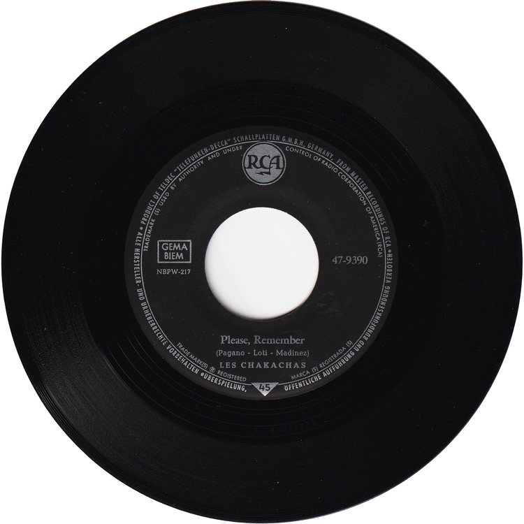 Les Chakachas - Hawaiian War Twist / Please, Remember [Germany, w/PS]