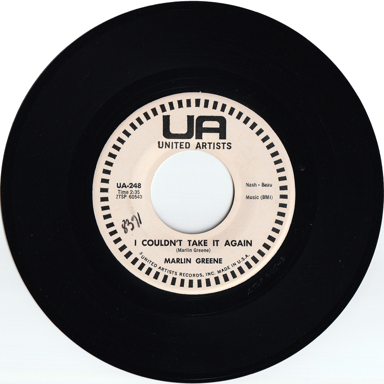 Marlin Greene - (Let's Do The) Shimmy Shimmy / I Couldn't Take It Again [Promo]