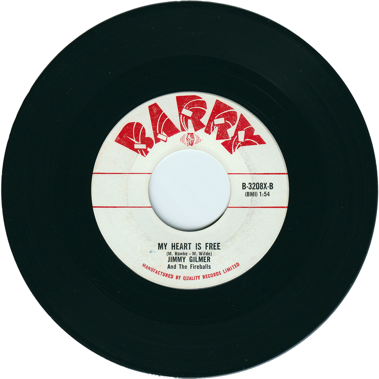 Jimmy Gilmer & The Fireballs - Sugar Shack / My Heart Is Free [Canada]