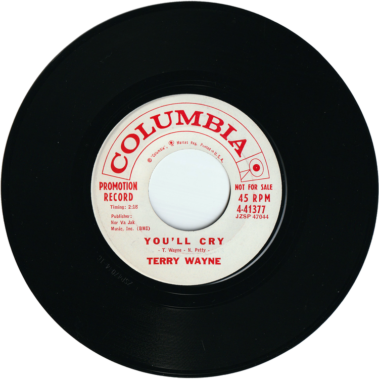 Terry Wayne - You'll Cry / Go Steady With Me [Promo]