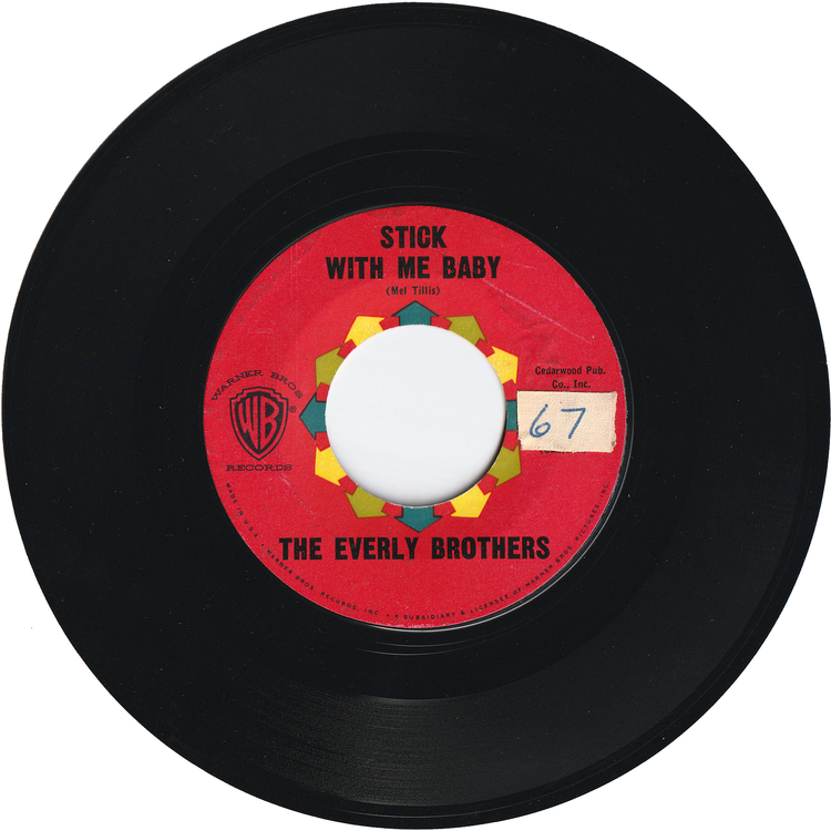 The Everly Brothers - Temptation / Stick With Me Baby [Styrene, Bridgeport Pressing, w/PS]