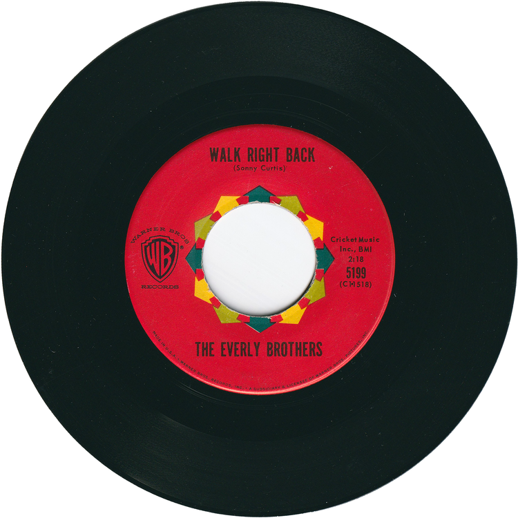The Everly Brothers - Walk Right Back / Ebony Eyes [Vinyl, Rockaway Pressing, w/PS]