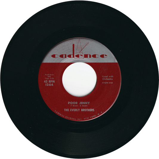 The Everly Brothers - Poor Jenny / Take A Message To Mary [Vinyl, Rockaway Pressing]