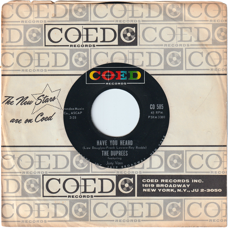 The Duprees - Have You Heard / Love Eyes [Rockaway Pressing]