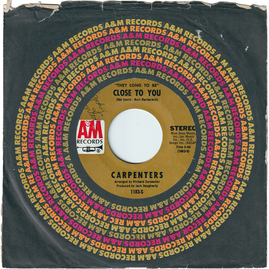 Carpenters - (They Long To Be) Close To You / I Kept On Loving You