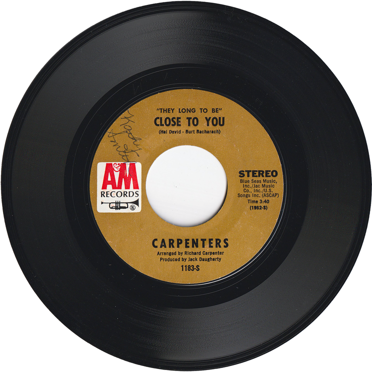 Carpenters - (They Long To Be) Close To You / I Kept On Loving You