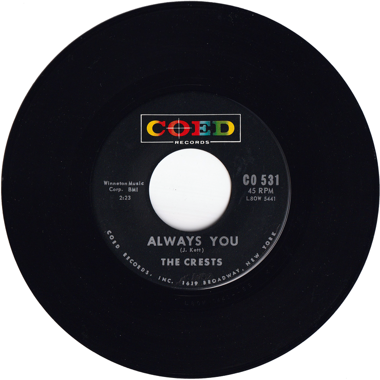 The Crests - Trouble In Paradise / Always