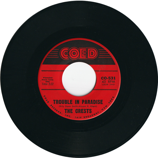 The Crests - Trouble In Paradise / Always [Red Label, 1st.press]
