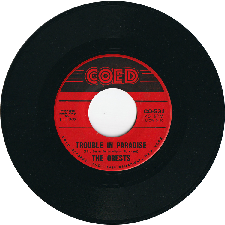 The Crests - Trouble In Paradise / Always [Red Label, 1st.press]
