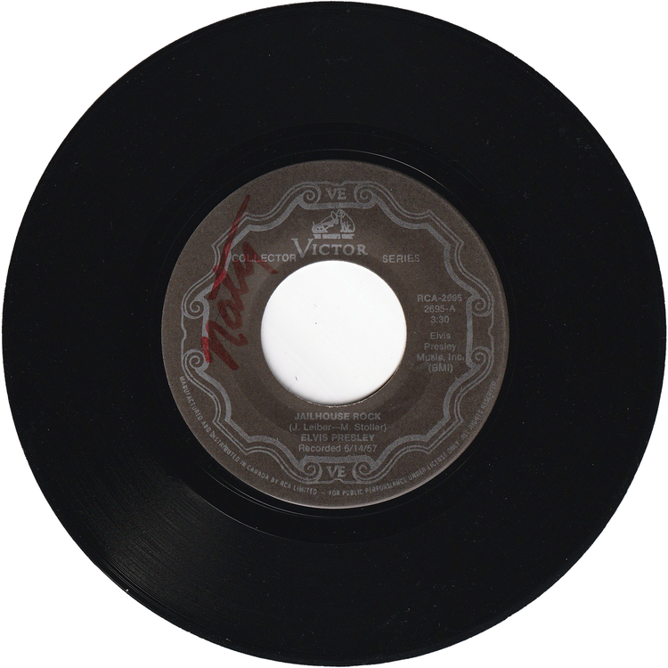 Elvis Presley - Jailhouse Rock / Treat Me Nice [Canada, 70's Re-Issue]