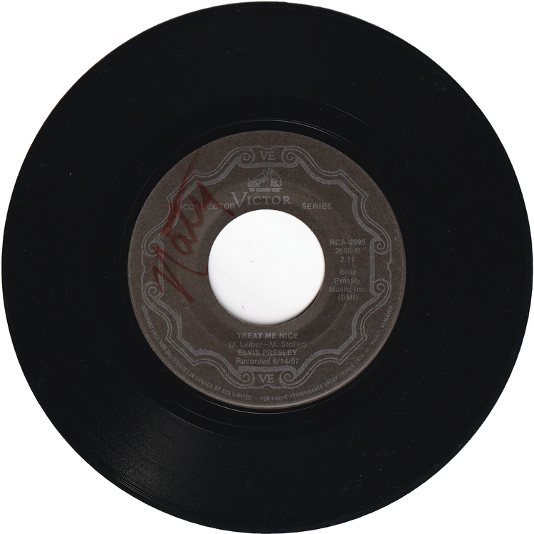 Elvis Presley - Jailhouse Rock / Treat Me Nice [Canada, 70's Re-Issue]