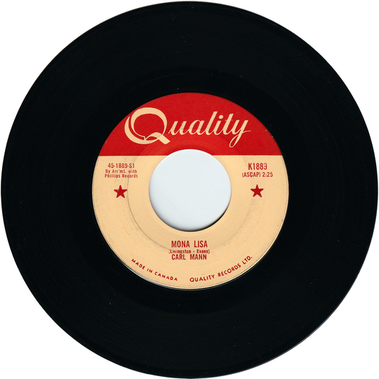 Carl Mann - Mona Lisa / Foolish One [Canada]