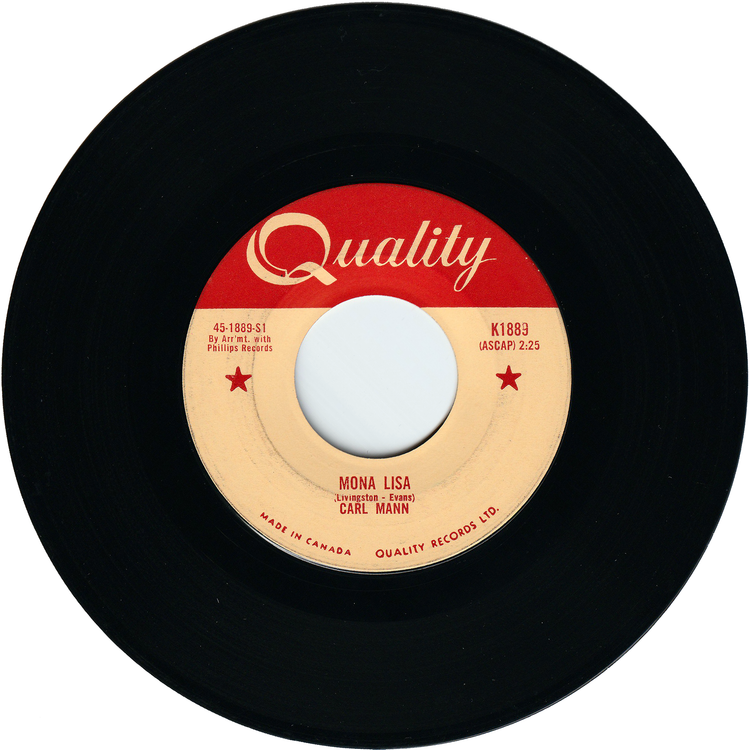 Carl Mann - Mona Lisa / Foolish One [Canada]