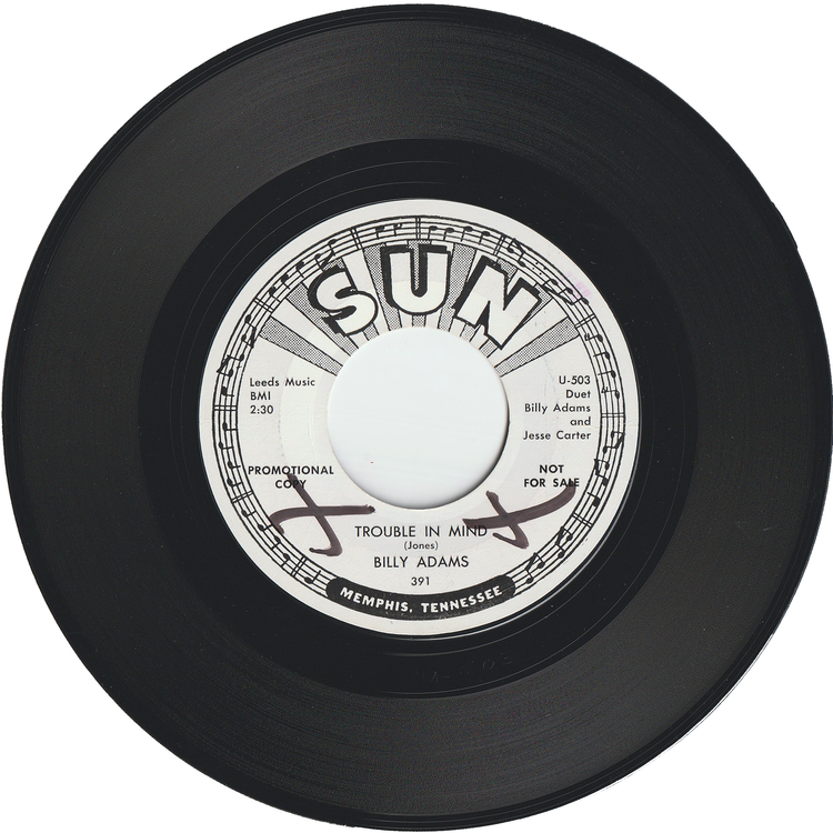 Billy Adams - Lookin' For My Mary Ann / Trouble In Mind [Promo]