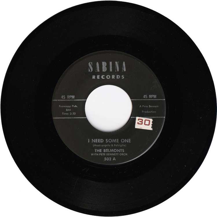 The Belmonts - That American Dance / I Need Some One
