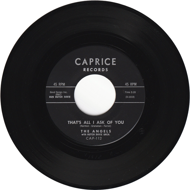 The Angels - Cry Baby Cry / That's All I Ask Of You