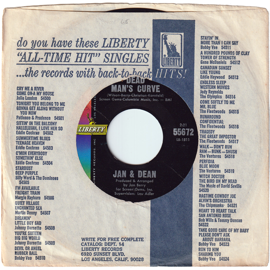 Jan & Dean - Dead Man's Curve / The New Girl In School [Styrene, Monarch Pressing]