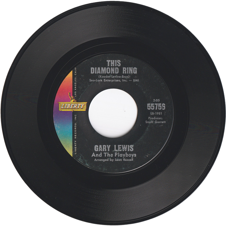 Gary Lewis & The Playboys - This Diamond Ring / Hard To Find [Styrene, Monarch Pressing]