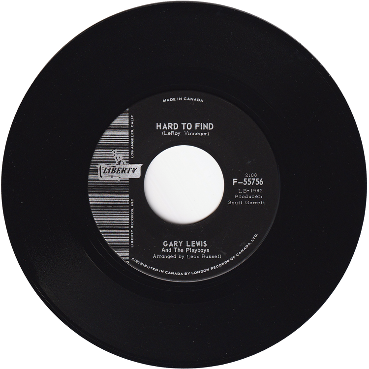 Gary Lewis & The Playboys - This Diamond Ring / Hard To Find [Canada]