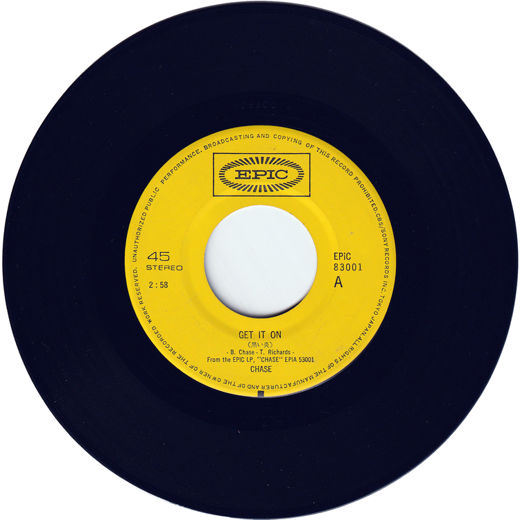 Chase - Get It On / River [Japan, Picture Sleeve]