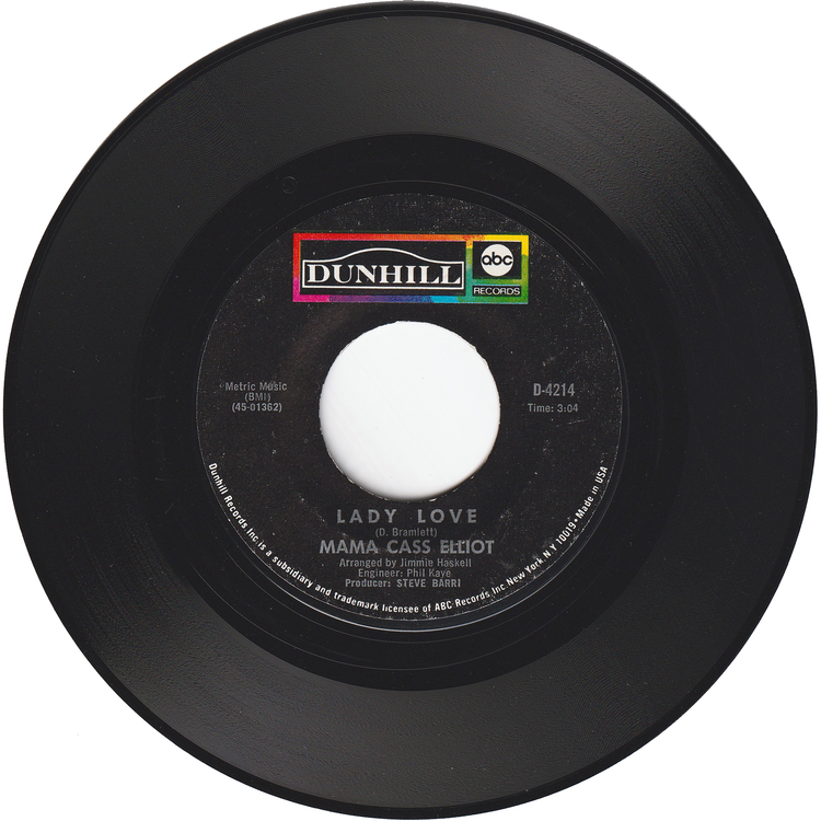 Mama Cass Elliot - Make Your Own Kind Of Music / Lady Love [Styrene, Monarch Pressing]